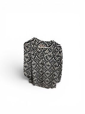 Banana Republic Black & White Geometric Blouse